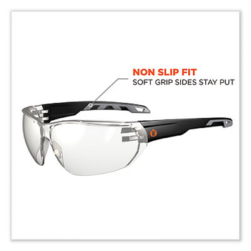 ergodyne Skullerz Vali Frameless Safety Glasses, Frameless, Clear Single I/O Lens (59280)