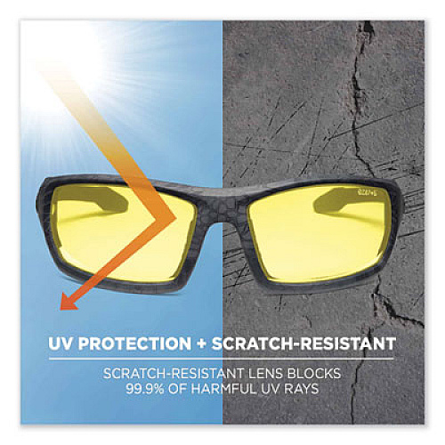 ergodyne Skullerz Odin Safety Glasses, Kryptek Typhon Full Frame, Yellow Dual Lens (50550)