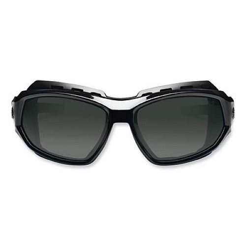ergodyne Skullerz Loki Safety Glasses/Goggles, Black Full Frame, Polarized Smoke Dual Lens (56031)