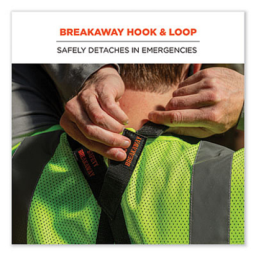 ergodyne Squids 3138 Padded Barcode Scanner Lanyard Harness, 33" Arm Strap s,18.5" Lanyard ,Black/Orange/Gray (19189)