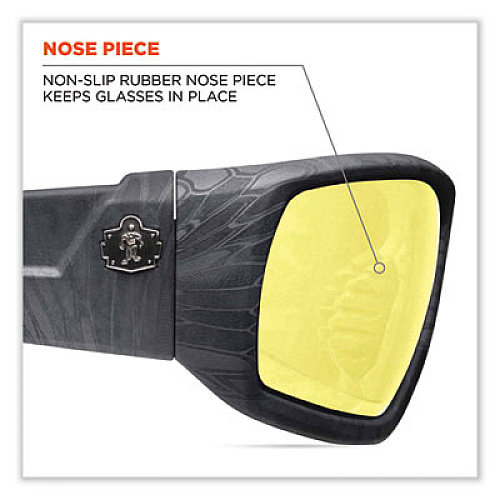 ergodyne Skullerz Odin Safety Glasses, Black Full Frame, Yellow Dual Lens (50050)