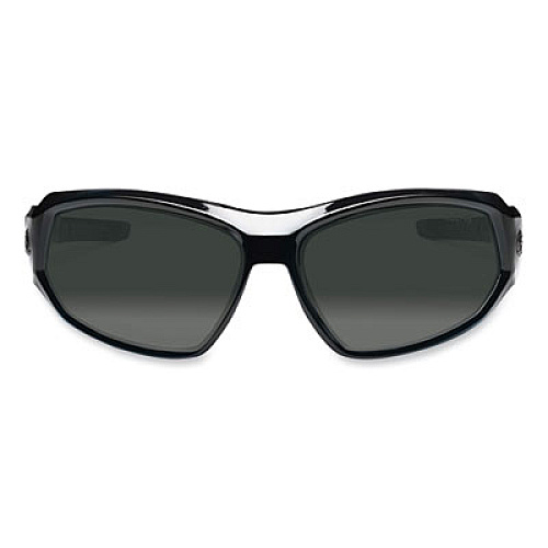 ergodyne Skullerz Loki Safety Glasses/Goggles, Black Full Frame, Polarized Smoke Dual Lens (56031)