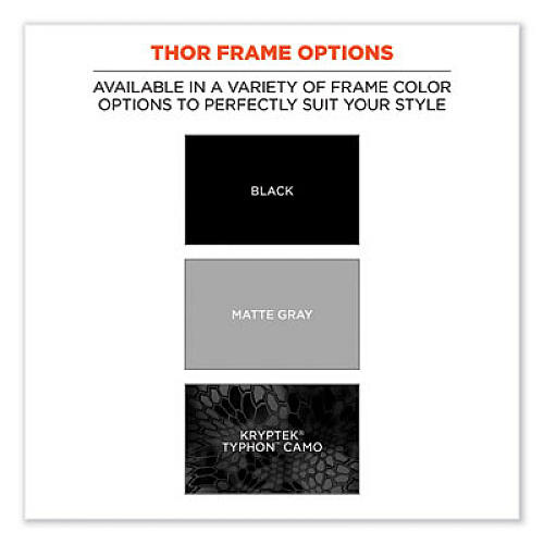 ergodyne Skullerz Thor Safety Glasses, Black Full Frame, Smoke Dual Anti-Fog Lens (51033)