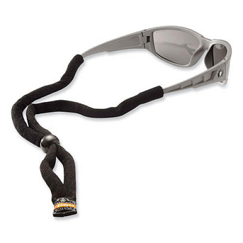 ergodyne Skullerz 3200 Cotton Eyewear Lanyard, 14" Long, Black (19152)