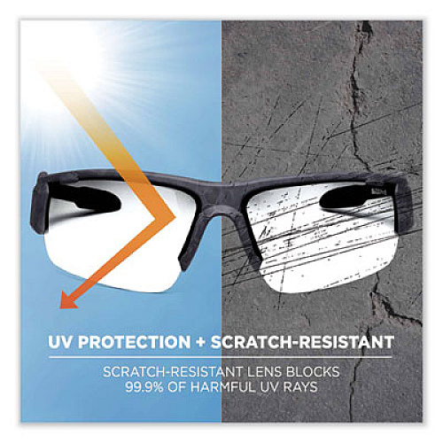 ergodyne Skullerz Dagr Safety Glasses, Kryptek Highlander Half Frame, Clear Single Anti-Fog Lens (52303)