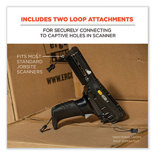 ergodyne Squids 3137 Padded Barcode Scanner Lanyard Sling, 49" to 60" Long, Black (19177)