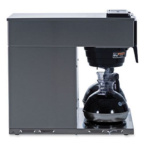 BUNN VP17-3 12-Cup Pour-Over Coffee Maker with Three Warmers, Stainless Steel/Black (133000003)