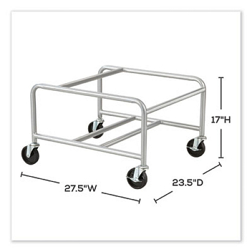Safco Sled Base Stack Chair Cart, Metal, 500 lb Capacity, 23.5" x 27.5" x 17", Silver (4190SL)