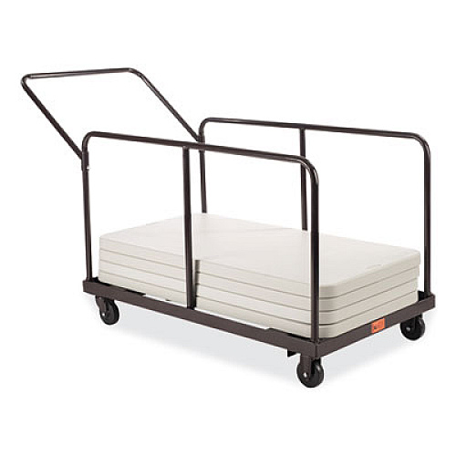NPS Folding Table Dolly For Round and Rectangular Tables, 660 lb Capacity, 31.25 x 27.75 x 47.5, Brown (DYMU)