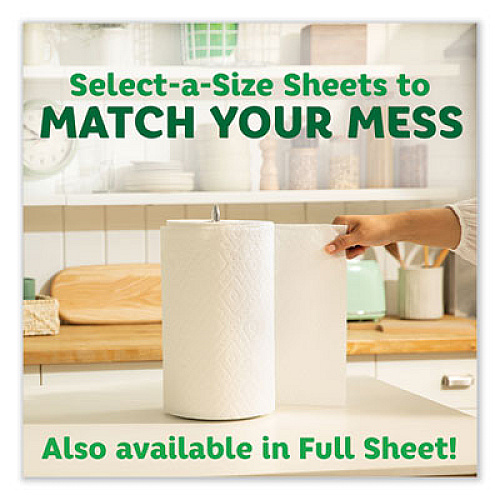 Bounty Select-a-Size Kitchen Roll Paper Towels, 2-Ply, 5.9 x 11, White, 74 Sheets/Single Plus Roll, 8 Rolls/Carton (65544)