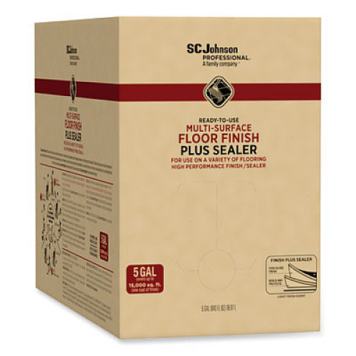 SC Johnson Professional Ready-To-Use Multi-Surface Floor Finish Plus Sealer, Light Fresh Scent, 5 gal Bag-in-Box (362834)