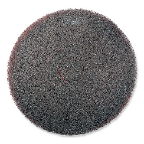 SC Johnson Professional EZ CARE Heavy Duty Scrub Pad, 17" Diameter, Red/Gray, 5/Carton (311183)