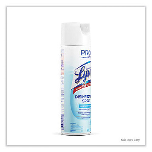 Professional LYSOL Brand Disinfectant Spray, Crisp Linen, 19 oz. Aerosol Spray, 12/Carton (74828CT)