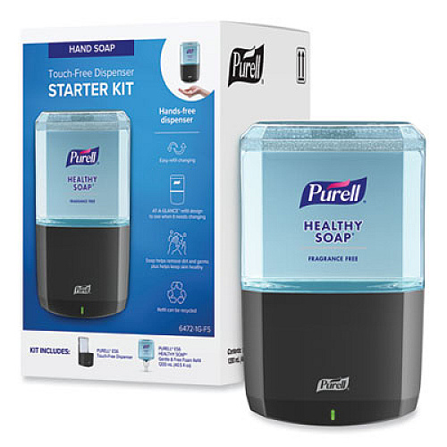 PURELL HEALTHY SOAP Gentle and Free Foam ES6 Starter Kit, 1,200 mL, Graphite (64721GFS)