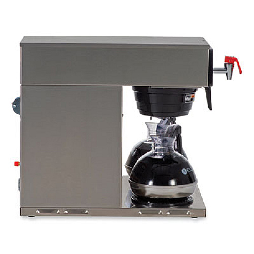 BUNN Axiom 15-3 12-Cup Low Profile Automatic Coffee Brewer, Gray/Stainless Steel (387000002)
