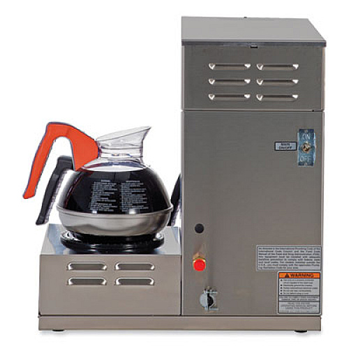 BUNN Axiom 15-3 12-Cup Low Profile Automatic Coffee Brewer, Gray/Stainless Steel (387000002)