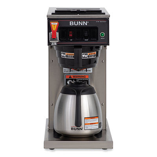 BUNN CWTF15-TC 12-Cup Automatic Thermal Coffee Brewer, Gray/Stainless Steel (129500360)