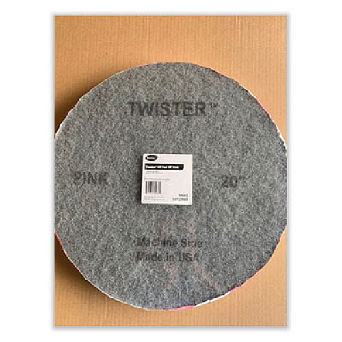Diversey Twister Floor Pad, 20" Diameter, Pink, 2/Carton (DD1229604)
