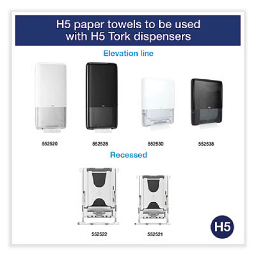 Tork PeakServe Continuous Hand Towel, 1-Ply, 7.91 x 8.85, White, 410 Wipes/Pack, 12 Packs/Carton (105065)