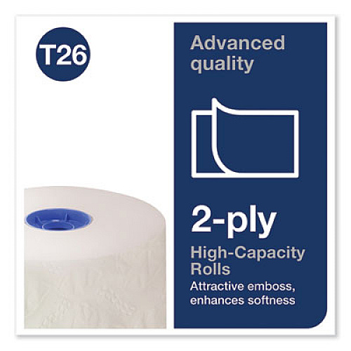 Tork Advanced High Capacity Bath Tissue, Septic Safe, 2-Ply, White, 1,000 Sheets/Roll, 36 Rolls/Carton (110292A)
