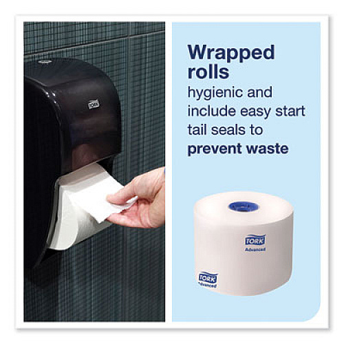 Tork Advanced High Capacity Bath Tissue, Septic Safe, 2-Ply, White, 1,000 Sheets/Roll, 36 Rolls/Carton (110292A)
