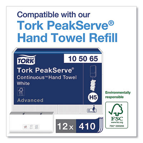 Tork PeakServe Continuous Recessed Cabinet Hand Towel Adapter, 14.37 x 4.29 x 20.35, White (552522)
