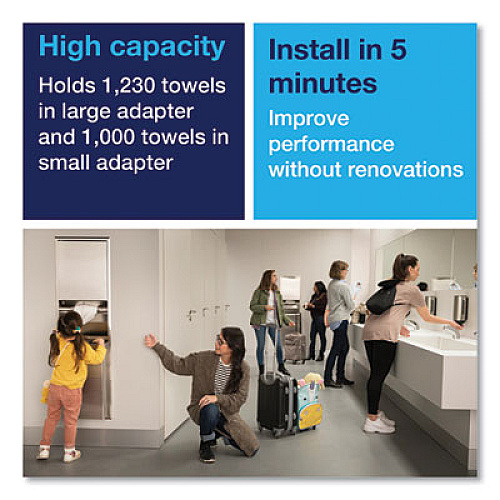 Tork PeakServe Continuous Recessed Cabinet Hand Towel Adapter, 14.37 x 4.29 x 20.35, White (552522)