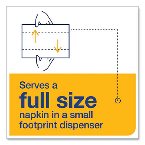 Tork Xpressnap Fit Interfold Dispenser Napkins, 2-Ply, 6.5 x 8.39, White, 120/Pack, 36 Packs/Carton (DX800)