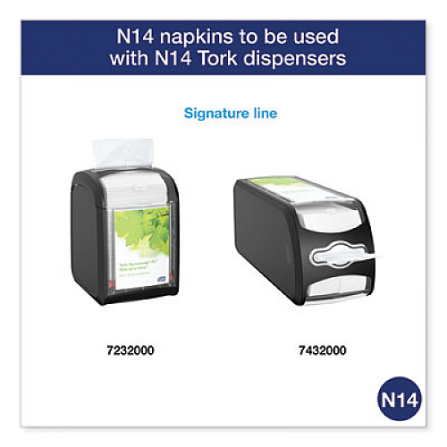 Tork Xpressnap Fit Interfold Dispenser Napkins, 2-Ply, 6.5 x 8.39, Natural, 120/Pack, 36 Packs/Carton (DX806E)