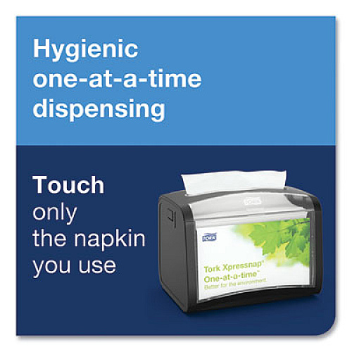 Tork Xpressnap Interfold Dispenser Napkins, 1-Ply, Bag-Pack, 13 x 8.5, Natural, 500/Pack, 12 Packs/Carton (DX906E)