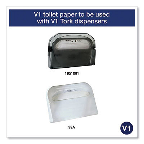 Tork Toilet Seat Cover, Half-Fold, 14.5 x 17, White, 250/Pack, 20 Packs/Carton (TC0020)