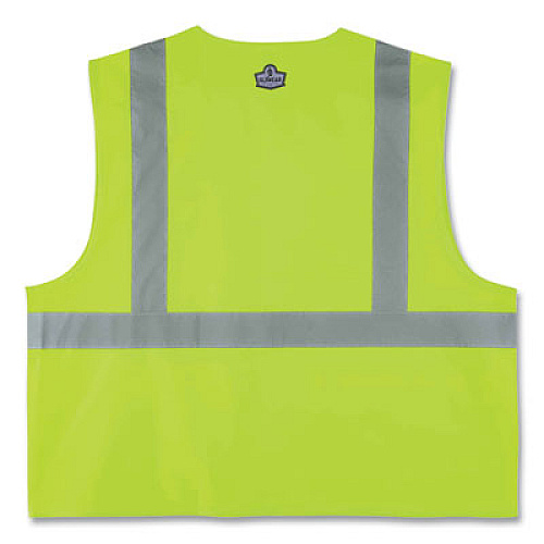 ergodyne GloWear 8225Z Class 2 Standard Solid Vest, Polyester, Lime, Small/Medium (21163)