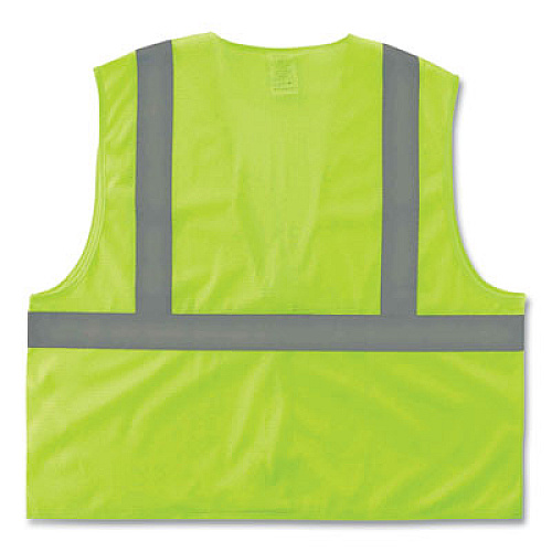 ergodyne GloWear 8205Z Class 2 Super Economy Mesh Vest, Polyester, Lime, Small/Medium (20993)