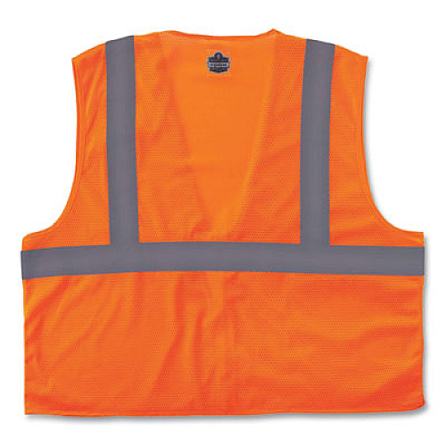 ergodyne GloWear 8210Z Class 2 Economy Mesh Vest, Polyester, Orange, 4X-Large/5X-Large (21049)