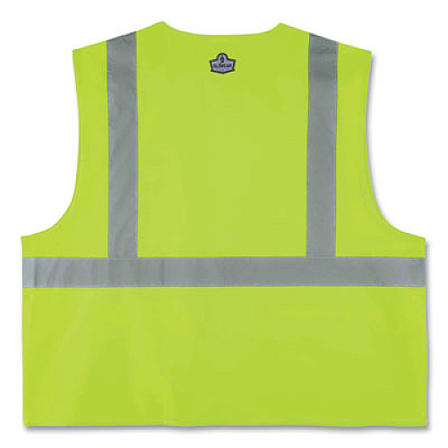 ergodyne GloWear 8225Z Class 2 Standard Solid Vest, Polyester, Lime, Large/X-Large (21165)