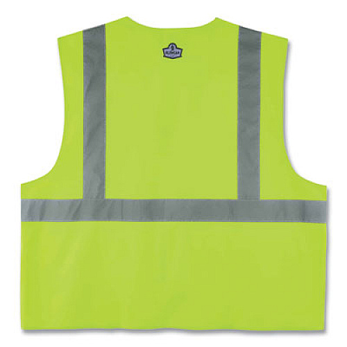 ergodyne GloWear 8225HL Class 2 Standard Solid Hook and Loop Vest, Polyester, Lime, 4X-Large/5X-Large (21189)