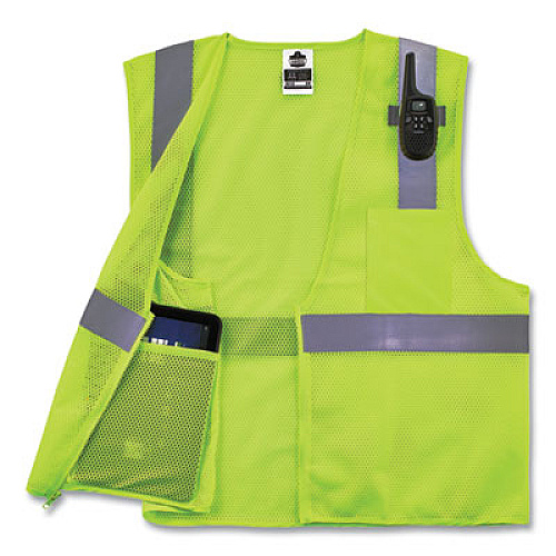 ergodyne GloWear 8210Z Class 2 Economy Mesh Vest, Polyester, Lime, 4X-Large/5X-Large (21059)