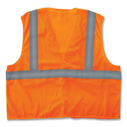 ergodyne GloWear 8205HL Class 2 Super Economy Mesh Vest, Polyester, Orange, X-Small (20961)