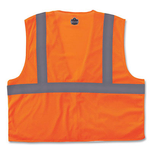 ergodyne GloWear 8210Z Class 2 Economy Mesh Vest, Polyester, Orange, Small/Medium (21043)