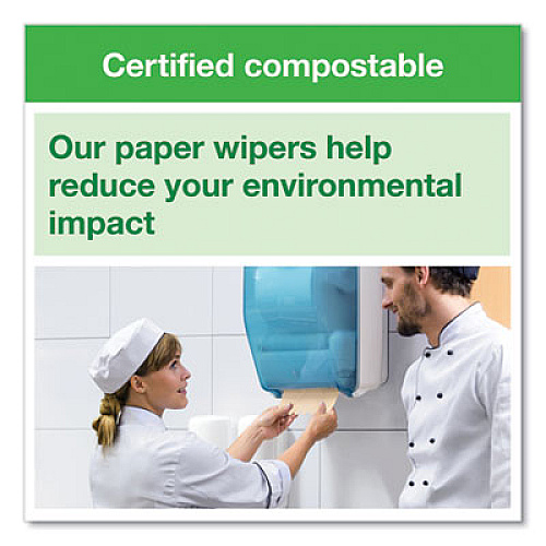 Tork Basic Paper Wiper Roll Towel, 1-Ply, 7.68" x 1,150 ft, Natural, 4 Rolls/Carton (291350)