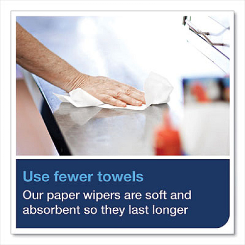Tork Paper Wiper Roll Towel, 1-Ply, 7.68" x 1,150 ft, White, 4 Rolls/Carton (291380)