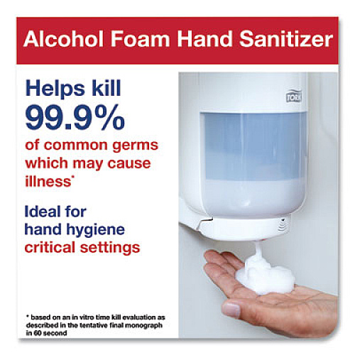 Tork Premium Alcohol Foam Hand Sanitizer, 1 L Bottle, Unscented, 6/Carton (400217)