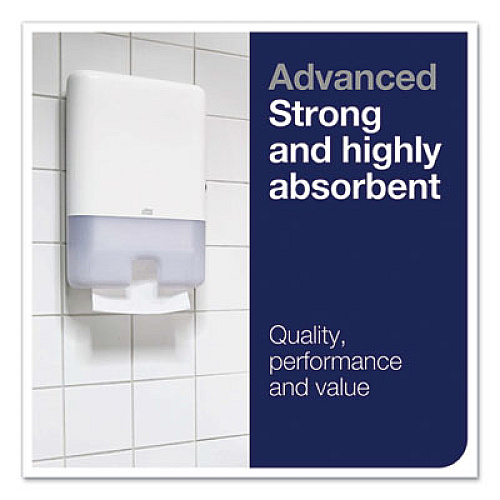 Tork Advanced Multifold Hand Towel, 1-Ply, 9 x 9.5, White, 250/Pack, 16 Packs/Carton (424824)