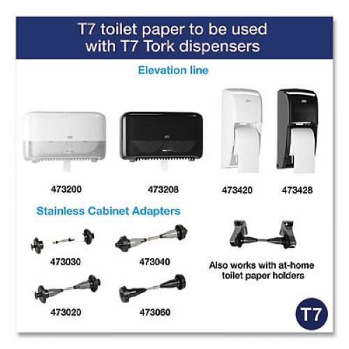 Tork Advanced High Capacity Bath Tissue, Coreless, Septic Safe, 2-Ply, White, 1,000 Sheets/Roll, 36 Rolls/Carton (472880)