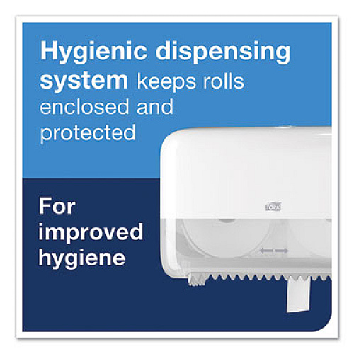 Tork Advanced High Capacity Bath Tissue, Coreless, Septic Safe, 2-Ply, White, 1,000 Sheets/Roll, 36 Rolls/Carton (472880)