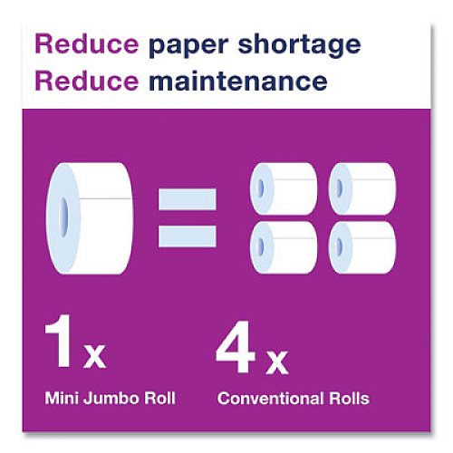 Tork Advanced Jumbo Bath Tissue, Septic Safe, 2-Ply, 3.48" x 751 ft, White, 12 Rolls/Carton (11020602)