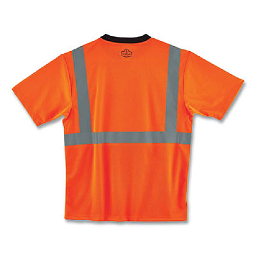 ergodyne GloWear 8289BK Class 2 Hi-Vis T-Shirt with Black Bottom, X-Large, Orange (22515)