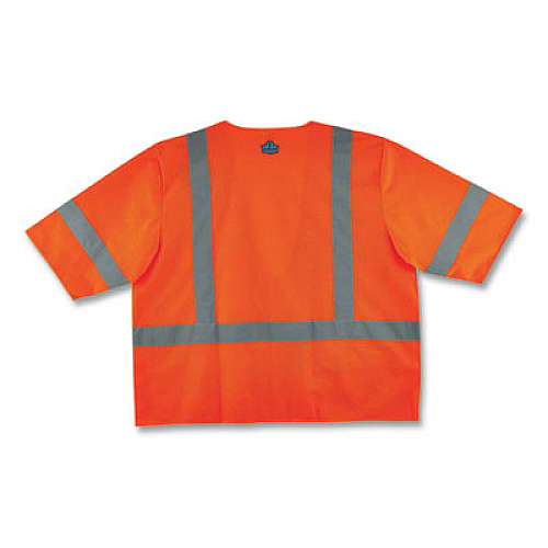 ergodyne GloWear 8320Z Class 3 Standard Zipper Vest, Polyester, Largel/X-Large, Orange (22115)