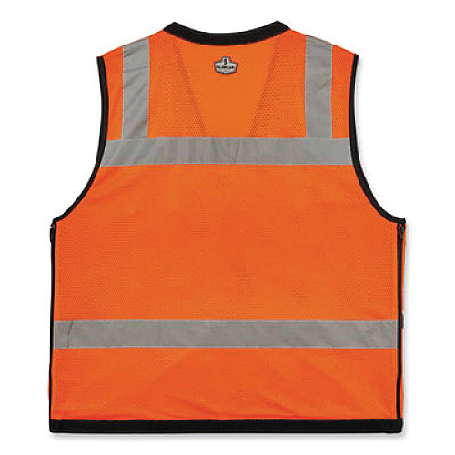 ergodyne GloWear 8253HDZ Class 2 Heavy-Duty Mesh Surveyors Vest, Polyester, Small/Medium, Orange (23313)