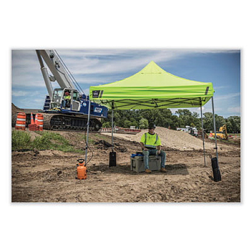 ergodyne Shax 6000C Replacement Pop-Up Tent Canopy for 6000, 10 ft x 10 ft, Polyester, Lime (12901)
